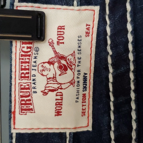 Wms TRUE RELIGION skinny jeans (sz 27) - Picture 5 of 7